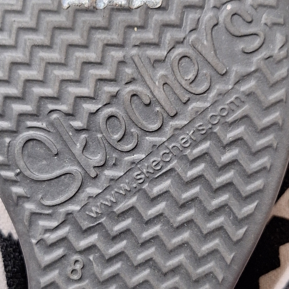 Skechers Casual Black and Pink Wedge Platform Strappy Comfy Slip On Sandal Sz.8 - Picture 9 of 11